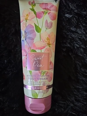 BATH & BODY WORKS SWEET PEA ULTIMATE HYDRATION BODY CREAM 8 oz NEW - Image 1 of 4