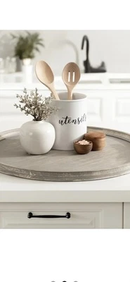 Bandeja gris rústica 24" Foto 1 de 4