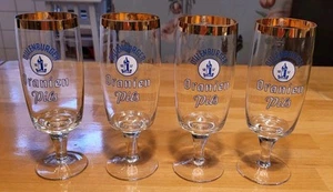 4 Antikes Bierglas Oranien Pils Dillenburg Bier Hessen Brauerei Glas 50er 60er - Bild 1 von 5