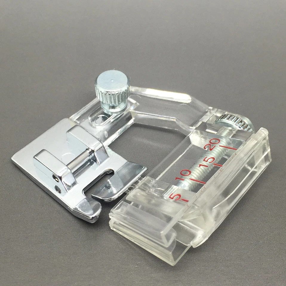 ADJUSTABLE Bias Binding Presser Foot Attachment - Snap-On Sewing Machine etc UK - Image 1 of 1