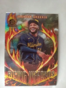 2024 Bowman Chrome Jackson Chourio Rising Infernos Brewers Rookie RI-20 - Picture 1 of 2