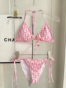 Christian Dior Monogram Swimsuit Bikini Pink Size M - Picture 1 of 7