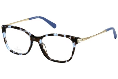 Marco de gafas de plástico Swarovski SK5350 55A azul Habana Cat 49-16-135 SW5350 Foto 1 de 3