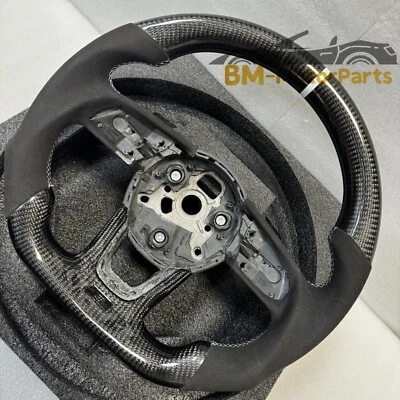 Ajuste para Audi B9 S3 S4 S5 S6 S7 RS4 RS5 RS7 SQ 2018+ Volante de fibra de carbono Foto 1 de 4