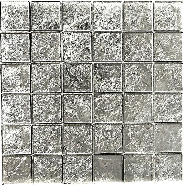 Mosaico piastrella vetro argento struttura muro cucina bagno 68-4SB21 b|1 foglio