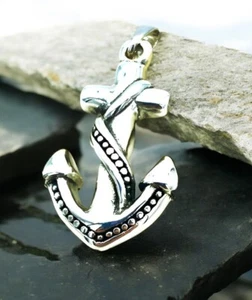 925 Silver Lightweight Anchor Pendant Necklace - Chain Sold Separate 1465 - Picture 1 of 4