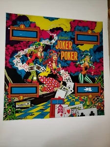 Gottlieb JOKER POKER (versione stato solido) vetro posteriore flipper originale - Foto 1 di 18