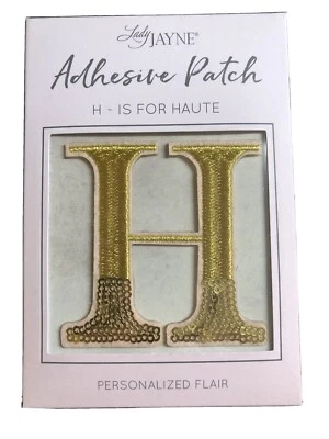 Monogram Patch Sew On For Haute Adhesive Stick Letter H Lady Jane Sequin Craft - Image 1 of 4