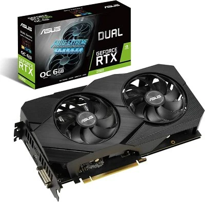 ASUS NVIDIA GeForce RTX2060 dual-fan model 6G DUAL-RTX2060-O6G-EVO - Image 1 of 4