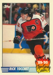 1990-91 Topps Tiffany TEAM SCORING LEADER #9 RICK TOCCHET - Philadelphia Flyers - Bild 1 von 1