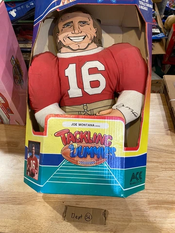 VTG NEW 1991 ACE MVP Sports Joe Montana Tackling Dummies 24" Plush Doll NFL Cover