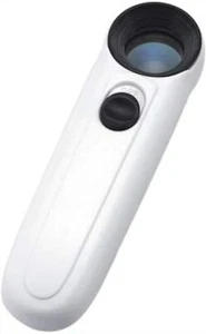 40X Handheld High Power Magnifier Magnifying Glass Jeweler Eye Jewelry White - Picture 1 of 7