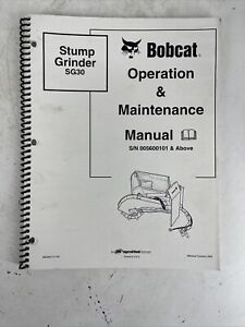 Bobcat SG30 Stump Grinder Operation & Maintenance Manual Ingersoll-Rand