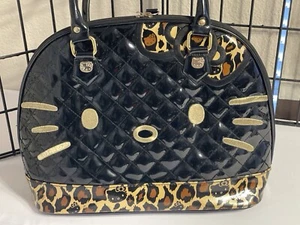 Loungefly Hello Kitty Black Embossed Bowler Handbag Purse 2014 - Picture 1 of 20