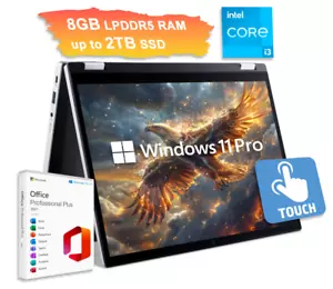 2024 Acer Aspire Laptop 14" 2-in-1 Touch 8-Core Intel i3 8GB RAM Upto 1TB SSD - Picture 1 of 12