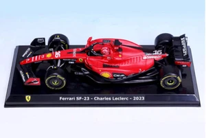 BBURAGO 1:24 SF23 2023 FERRARI F1 #16 Charles Leclerc Model CAR w/ Helmet - Picture 1 of 4