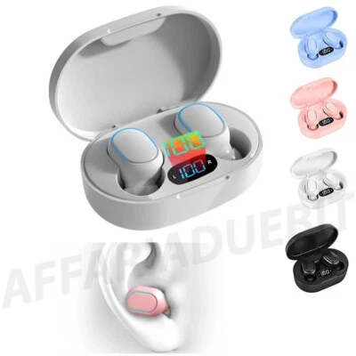 auricolari bluetooth 5.1 cuffiette wireless cuffie universali android iphone - Immagine 1 di 4