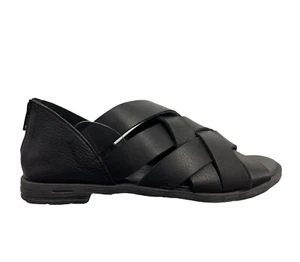 BUENO Sandale Ethno Damen Unterteil Leder schwarz geflochten - Bild 1 von 4