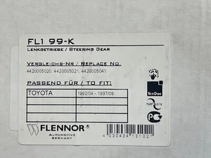 Flennor FL199-K Cremallera de Dirección para Toyota Cabasag Hidráulico - Imagen 1 de 3