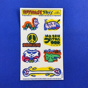 PEE-WEE'S PLAYHOUSE FUN PAK Tattoos Card #11 of 12 Pee-Wee Herman Topps 1988