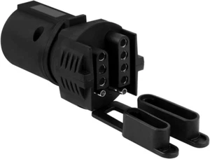 Trailer Plug Adapter 7 Pin round to 4 and 5 Flat Blade Trailer Connector - Picture 1 of 12