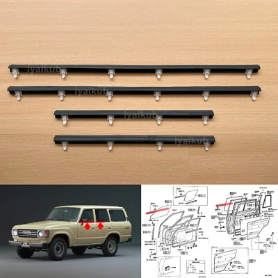 80-92 para Toyota Land Cruiser FJ60 HJ60 BJ60 4D puerta línea de cinturón sello de resistencia Foto 1 de 4