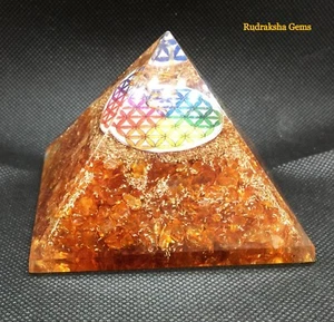 Reiki Energia Charged Corniola Orgone Pyramid Potente Curative Chakra Equilibrio - Picture 1 of 2