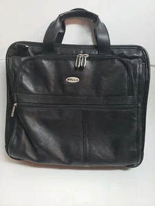 Targus Borsa per Laptop in Pelle Nera Custodia per Notebook Borsa da Viaggio - Foto 1 di 12