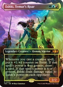 Eshki, Temur's Roar *Borderless Foil* | TDC Tarkir: Dragonstorm | NM MTG EDH - Picture 1 of 1