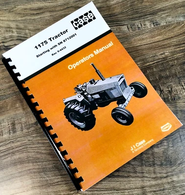Case 1175 Operadores de Tractores Manual Propietarios Mantenimiento Arranque con S/N 8712001-UP Foto 1 de 4