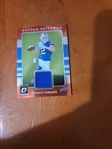 2017 Donruss Optic Rookie Threads Nathan Peterman Jersey Patch Card #35 Bills