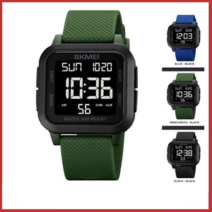SKMEI Digital Watch Mens 50M Waterproof Resistant Casual Military Watches Sports - Picture 1 of 17