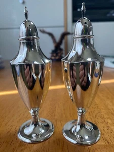 Rare Antique Paye & Baker Sterling Silver Salt/Pepper Shakers 4 3/4” Polished - Picture 1 of 11