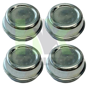 x4 48mm Hub Caps, Trailers, Grease Dust Wheel Cap, Metal, Cover, Alko non Euro - Picture 1 of 1