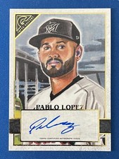 2020 Topps Gallery Pablo Lopez Autograph Card #30 Miami Marlins