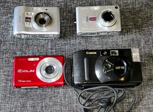 4 Digital Cameras - Parts Repair Nikon Coolpix L15 Casio Exilim Ex-Z70 Snappy S - Picture 1 of 3