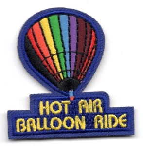 HOT AIR BALOON RIDE Iron On Patch Fun Adventure - Bild 1 von 1