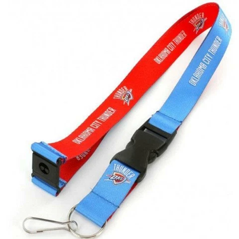 Oklahoma City Thunder Reversible Nylon Lanyard (NEW) Key Chain Keychain ID NBA Cover