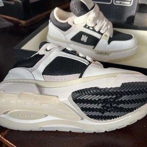 Amiri Ma-1 US SIZE 9.Low top buffed leather and mesh sneakers in black and white - Picture 1 of 8