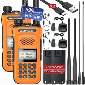 Ham Radio Handheld Long Range Walkie Talkies Two Way UV-10R Orange - Foto 1 di 9
