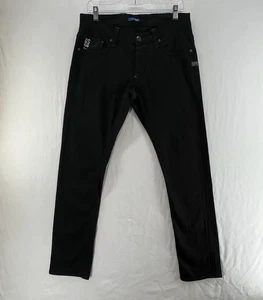 G-Star Raw Denim Jeans Men 32 Button Fly Slim Fit Super Stretch Minimalist Black - Picture 1 of 12