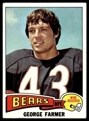 1975 Topps Football Card George Farmer Chicago Bears #346 EX-MT - Image 1 of 2