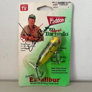 VINTAGE DENNY BRAUER HEDDON PRO AUTOGRAPH TORPEDO FISHING LURE USA NOS - Picture 1 of 5