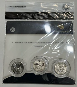 Yellowstone National Park | ATB 3 Coin Set | Proof & Rev Proof UNC - Picture 1 of 2