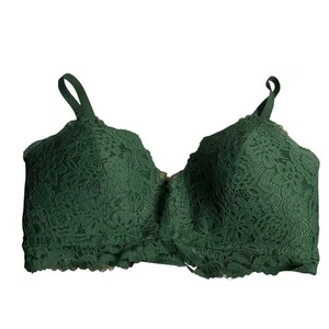 Aerie Women's Deep Green Lightly Lined Lace Bralette - Bild 1 von 6