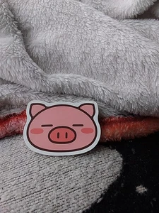 Pink Pig Head Sticker - Picture 1 of 5