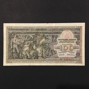 Yugoslavia 1953 100 dinar nice - Picture 1 of 2