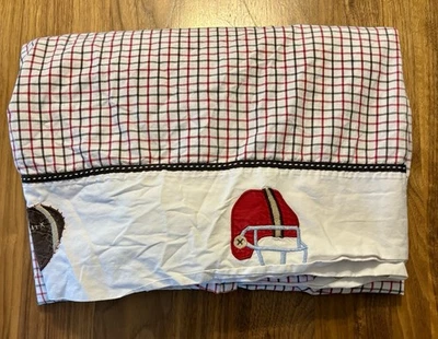 Pottery Barn Kids “Junior Varsity” 2011 Football Flat Sheet ONLY Size Twin - Image 1 of 3
