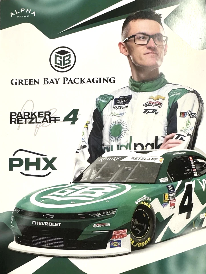 Parker Retzlaff 2025 "embalaje Green Bay" #4 ¡Postal de NASCAR XFINITY PHOENIX!! Foto 1 de 1