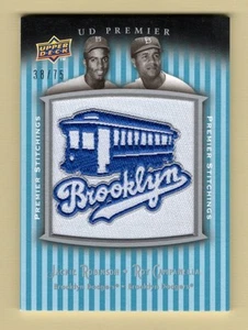 2008 UD Premier Jackie Robinson & Roy Campanella Jumbo Patch # 38/75 - Picture 1 of 1